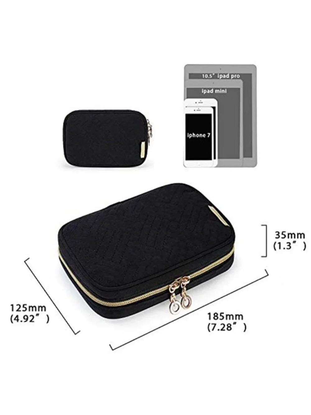 Womens Travel Jewelry Organizer Case Small Roll Bag Rings Earrings Necklace Set